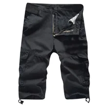 Плюс размер военные мужские карго шорты Уличная твердые мужские короткие штаны мужские повседневные мужские шорты Лето шорты мужские