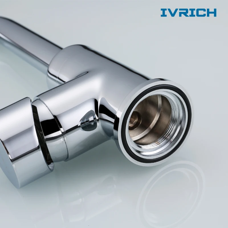 IVRICH Chrome Plating Brass Kitchen Faucet No Splash Soft Effluent 59 Grade Brass Ceramic Valve Core VR6314 IVRICH Chrome Plating Brass Kitchen Faucet No Splash Soft Effluent 59 Grade Brass Ceramic Valve Core VR6314