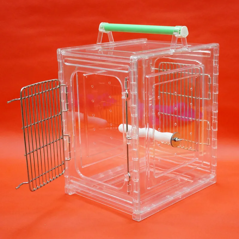  CAITEC Parrot Bird Carrier Portable Cage Tough Durable Bite Resistant Suitable for Small Size Parro