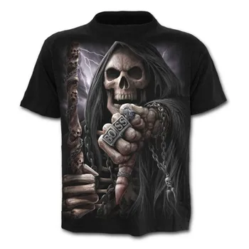 

Novelty Tee Shirt 3D Print Skulls Funny T-shirts Short Sleeve Men/women Cosplay Costume Tshirt Plus Size 4XL Tops Dropshipping