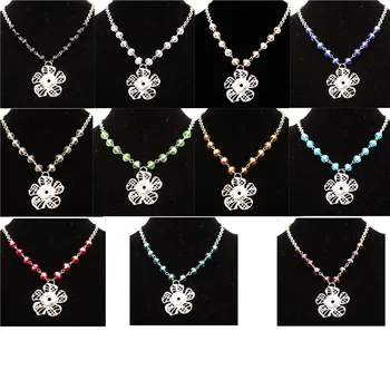 

Fashion Crystal Beads Metal 12mm Snap Buttons Flower Choker Necklace Jewelry 12pcs/lot Mix Colors