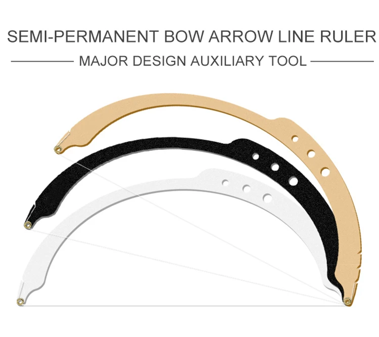 Перманентный макияж лук и Стрелка линейка для макияжа бровей микроблейдинг измерительный инструмент с 15 шт. вкладышами 15 шт. окрашивающих вкладышей