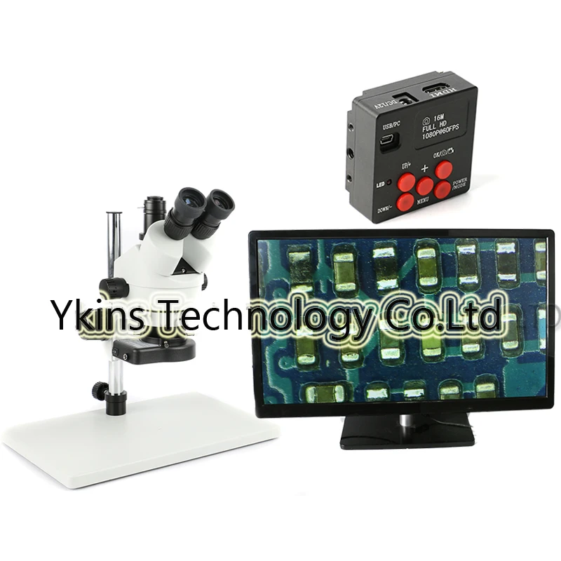 

1080P 16MP HDMI Digital Camera + Analog Focus Zoom 7X-45X Zoom Trinocular Stereo Microscope for pcb Inspection Video Recorder