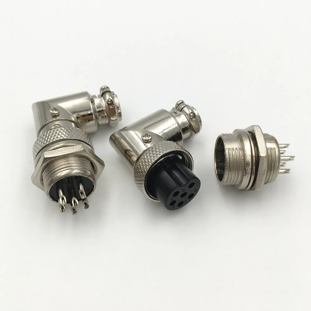 2 комплекта GX16 3 4 5 6 7 8 9 P контакты Электрический разъем M16 Колено 90 градусов