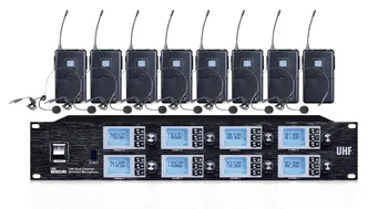 

8 Channels UHF Wireless Headset Microphone mic System