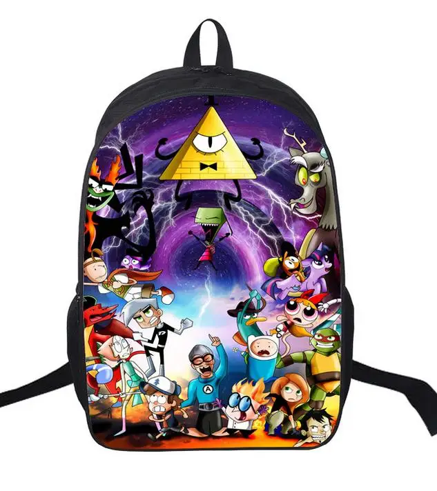16 дюймов аниме Черепашки Ниндзя нейлоновый рюкзак мультфильм школьная сумка студенческие сумки двойной плечо для мальчиков девочек школьный ранец