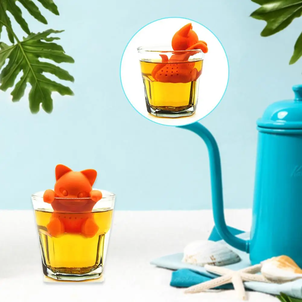 Silicone Squirrel Tea Leaf Strainer Infuser Herbal Spice Filter Diffuser G Silicone Squirrel Tea Leaf Strainer Infuser Herbal Spice Filter Diffuser G