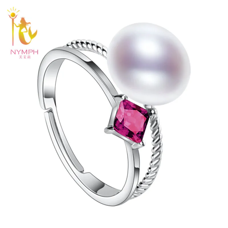 

NYPMH Pearl Ring 925 Sterling Silver RING Elegance Pearl Jewelry For Woman J203