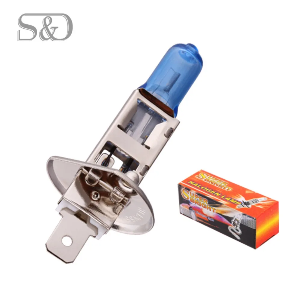 

H1 55W 12V Super Bright Car Headlight Fog Lights Halogen Bulbs Car Styling Driving parking drl auto lamp 6000K White