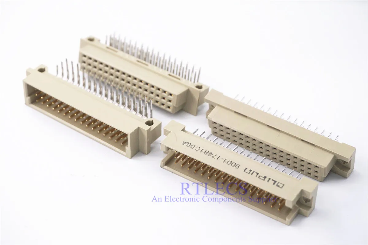 

1 pcs DIN 41612 Connector 48 Positions 2.54 mm Female Socket Male Pin Right Angle Straight Through Hole PCB Mount 3x16 Pin 3 Row