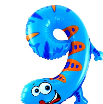 Шар в виде животного, джунгли для вечеринки в стиле сафари, воздушный шар 0, 1, 2, 3, 4, 5, 6, 7, 8, 9 цифр, воздушный шар в виде джунглей, животное, подарок на день рождения - Цвет: 9