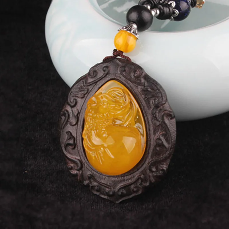 

2019 New Nepal handmade pendant Retro Buddhist Mala Wood Beads Pendant necklace Ethnic Long Statement women men Jewelry