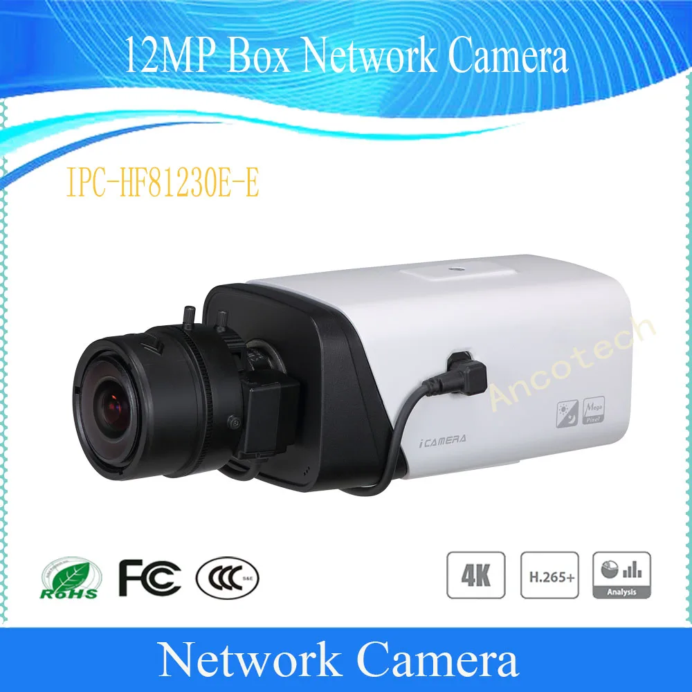 

Free Shipping DAHUA Security CCTV IP Camera 12MP DWDR Box Network Surveillance Camera With POE DH-IPC-HF81230E-E