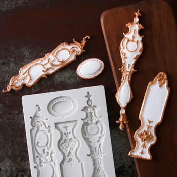 

Lace Gemstone Around Silicone Mold Fondant Mould Cake Decorating Tools Chocolate Gumpaste Molds, Sugarcraft, Kitchen Gadgets