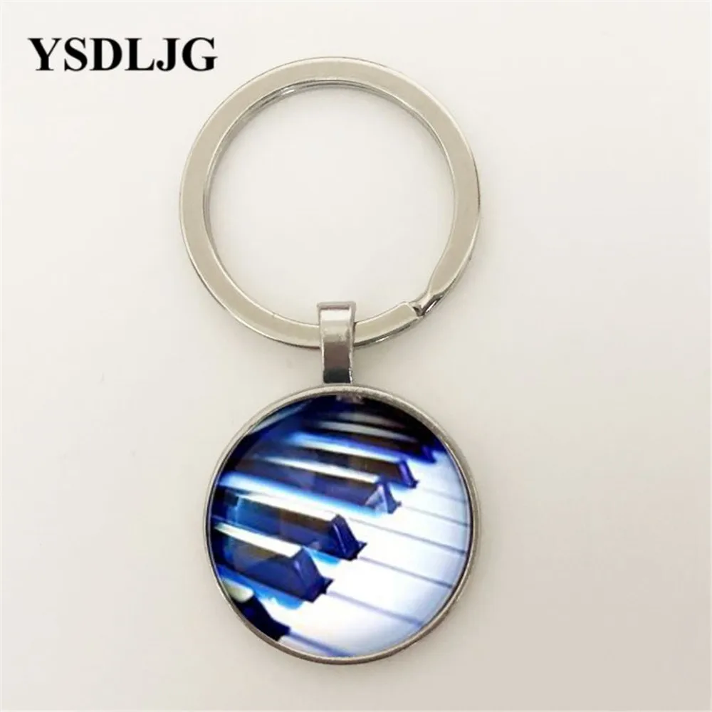 

Piano Keys Glass Dome Pendant Chain Necklace Piano Keys Glass Pendant Chain Necklace (Music Gift)