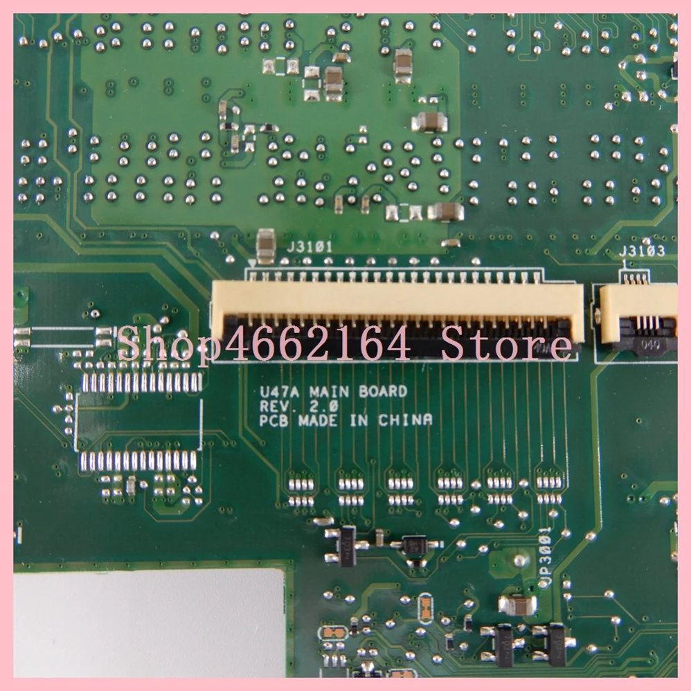 U47A / Q400A motherboard For ASUS Q400A / U47A laptop mainboard 60-N8EMB2001-A03 REV2.0 U47A / Q400A motherboard Test OK
