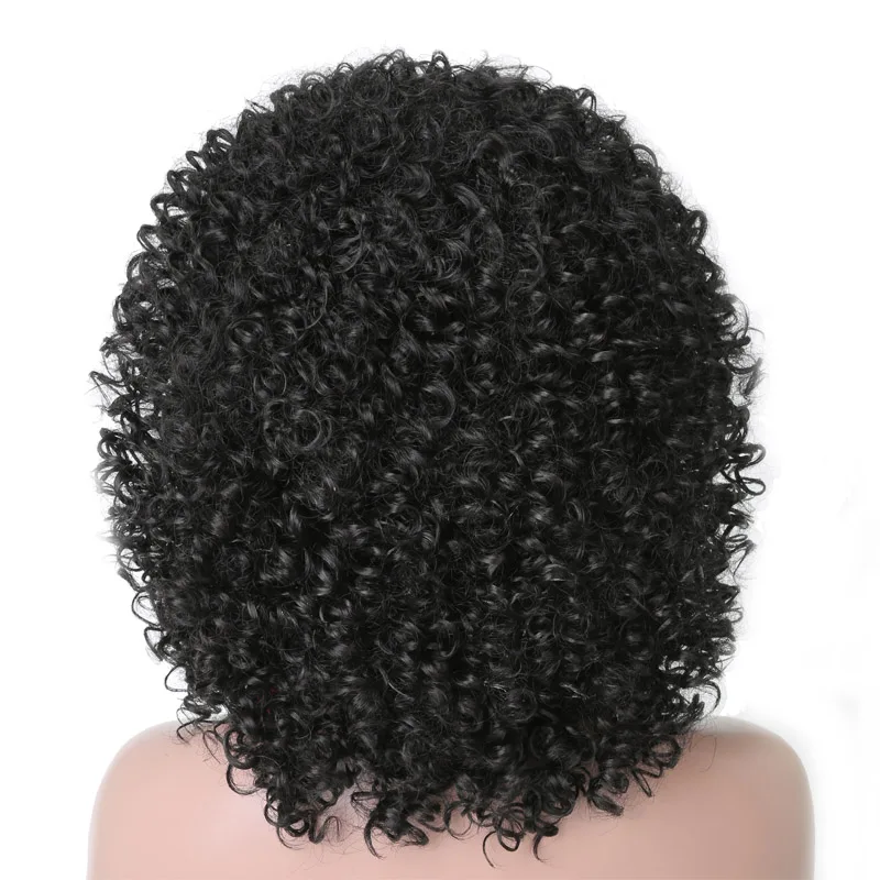 LISI волосы 16 дюймов длинные вьющиеся коричневые светлые смешанные цвета синтетические волосы парики для черных женщин афро африканские прически - Цвет: 9192