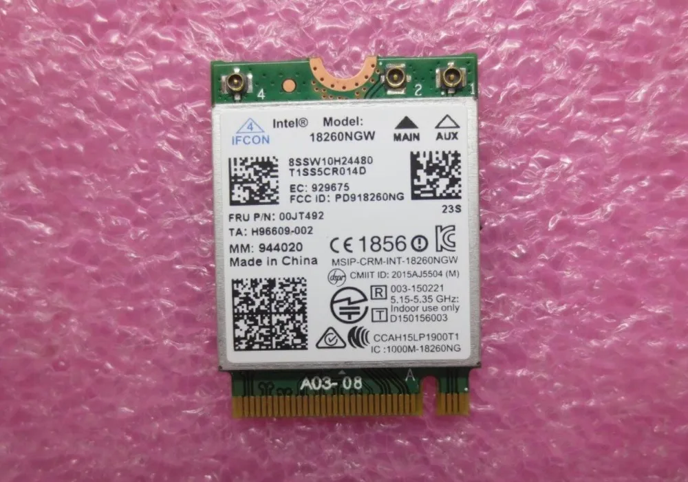 Lenovo Thinkpad T460 X1 CARBON(20FB 20FC) Intel Wireless-AC 18260NGW NGFF Bluetooth Wi-Fi-карта FRU 00JT492 SW10H24480 | Компьютеры и