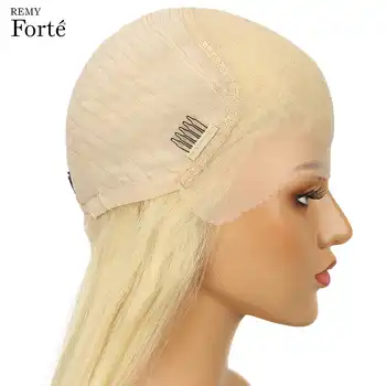 Remy Forte Lace Front Human Hair Wigs Blonde Lace Front Wig 613 Human Hair 14/16/18 Lace Front Wigs 150% Density human hair wigs