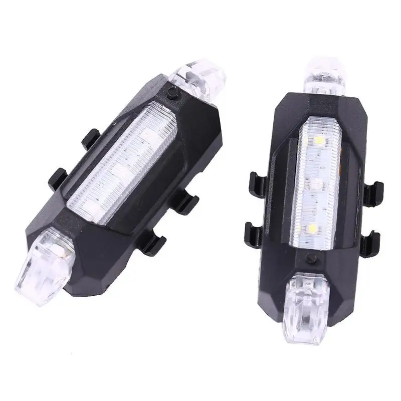 

USB Rechargeable Bike Tail Rear Safety Warning Light Portable Super Bright