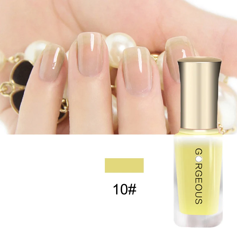 

3D Nail Art Pen Long Lasting Nudes Color Shining Semi Transparent Jelly Nail Polish Gel 10ml HJL2018