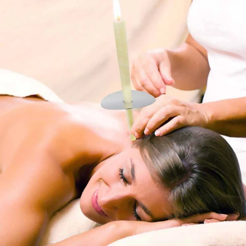 

Round Aromatherapy Ear Candle Ear Cleaner Hopi Ear Candle Wax Remover Horn Earplug Tray Indian Candling Fragrance