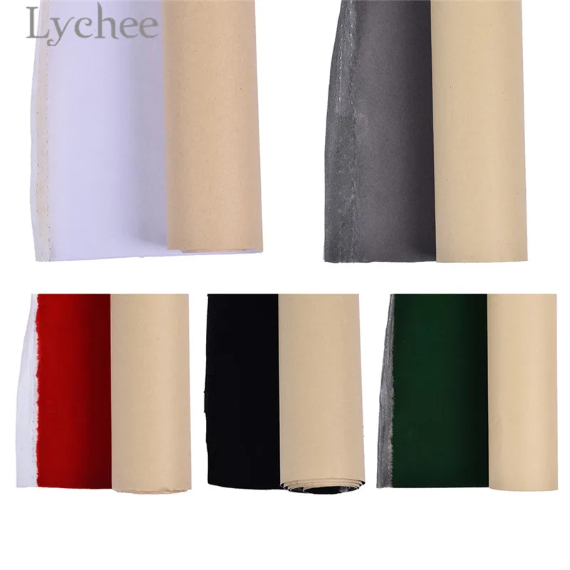 Lychee 50x148 см самоклеящаяся бархатная ткань сплошной цвет флокированная ткань для ювелирных изделий коробка DIY швейный материал