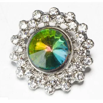 

20pcs/lot New Snap Jewelry For Women Crystal Flower Metal 18mm Snap Buttons Fit Ginger 18mm 20mm Snap Bracelet Bangles
