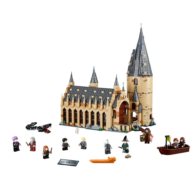 

Compatible Legoings harri movie potter 75954 Hogwarts Great Hall BELA 11007 Building Blocks Brick Educational Toys 16052