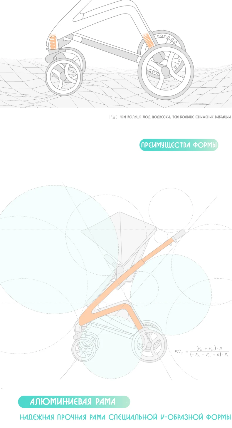 KUB детская коляска 2 В 1 роскошная коляска складной портативный роскошная коляска Россия