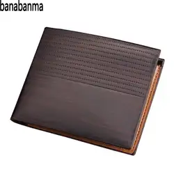 Banabanma Для мужчин модные кошелек досуг кошелек Бизнес ретро из искусственной кожи многофункциональный кошелек короткие кармана кошелек и