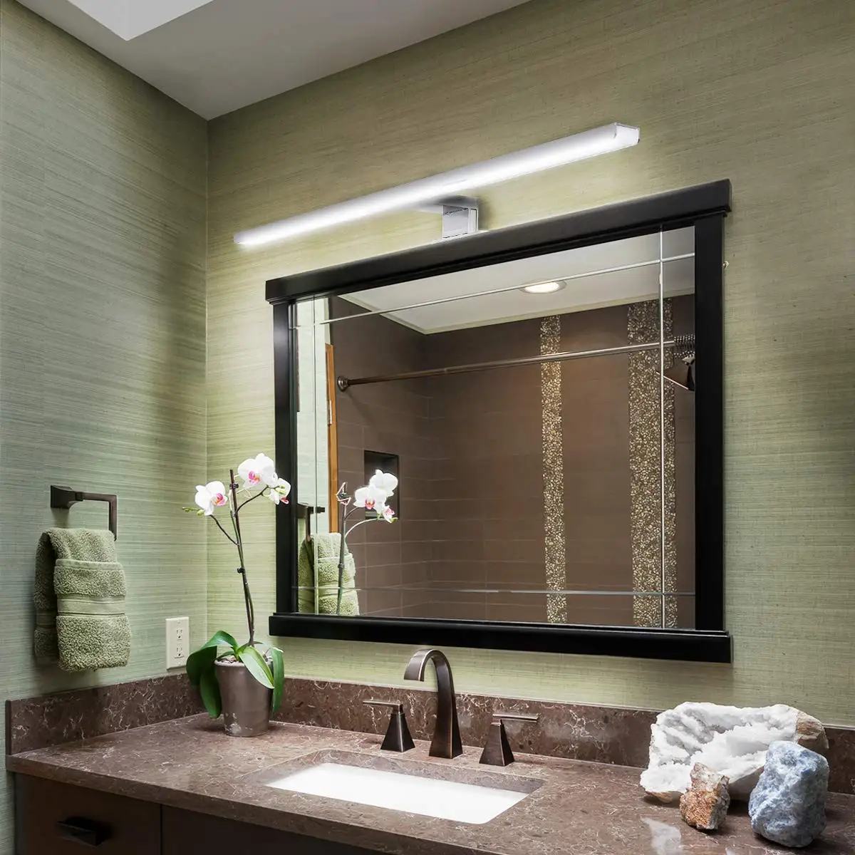 Lâmpada de Parede 60cm à Prova Mais Longo Led Espelho Luz Parede Branca Dwaterproof Água Alumínio Iluminação Banheiro Maquiagem 10 w 800lm 9 lâmpada de parede luz parede branca 60cm