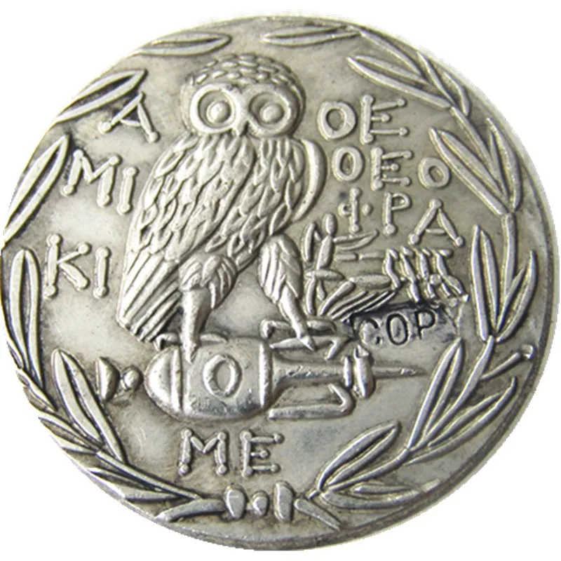

G(42)ATTICA. Athens. Ca. 165-42 BC. AR tetradrachm Silver Plated Coin Copy