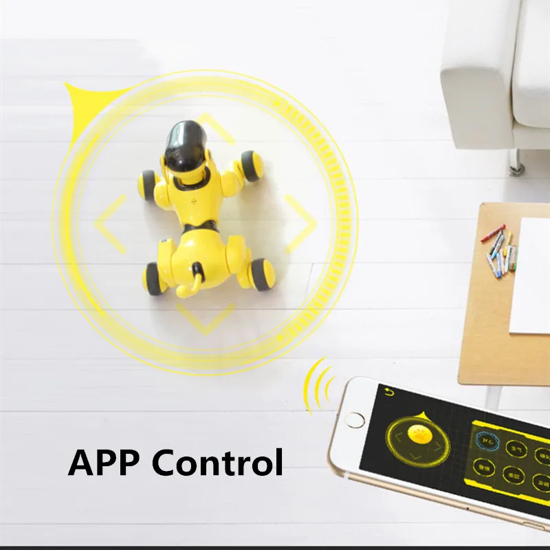 Voice Commands APP Control Robot Dog Toy Electronic Pet Funny Interactive Wireless Remote Control Puppy Smart RC Robot Dog