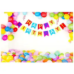 7 * 5ft фотографии фонов красочные Воздушные шары Happy День рождения украшения баннер для детей