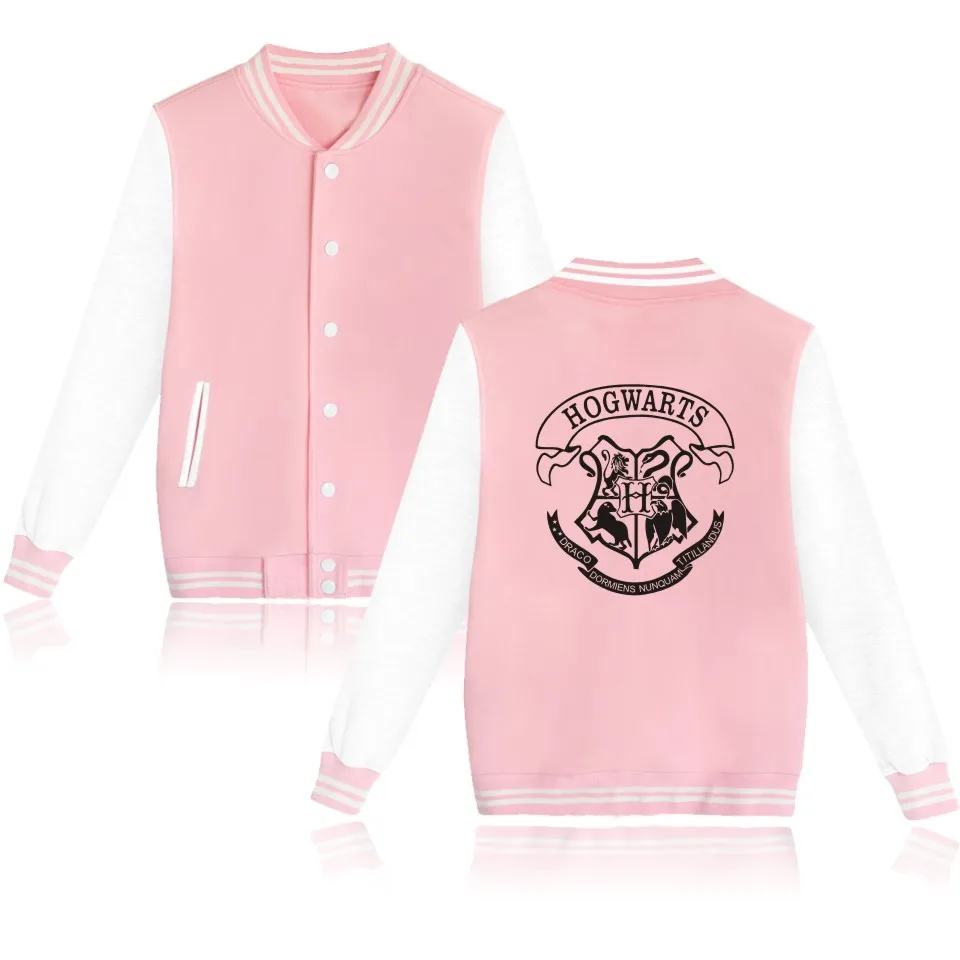 discounted HOGWARTS Baseball Jacket Coat 4 Colors Parkas Autumn Winter Hoodies Sweatshirt Harajuku Plus Size T