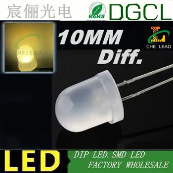

Warm white 10mm DIP LED 2800-3200K Round led 3.0-3.5V light emitting diode