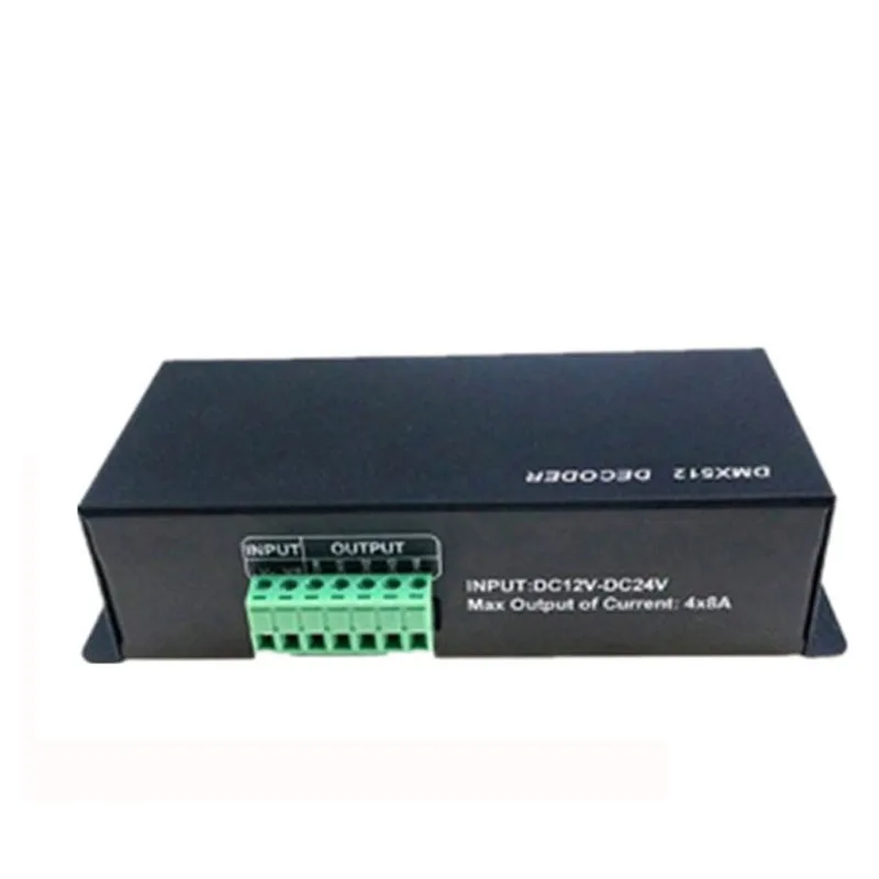 Dmx контроллер DMX декодер Dmx512 Контроллер 4CH DC12-24V RGBW светодиодный контроллер, 4 канала* 8A светильник контроллер для светодиодной ленты