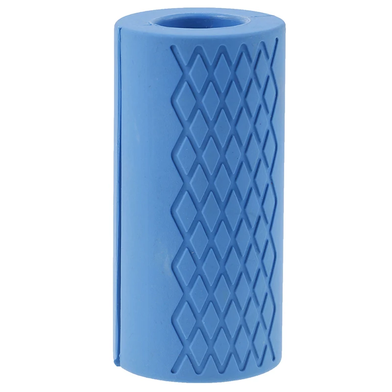 1 шт. гантели для жировых штанг с толстой рукояткой для тяжелой атлетики, силиконовая противоскользящая защитная накладка для бодибилдинга - Color: blue