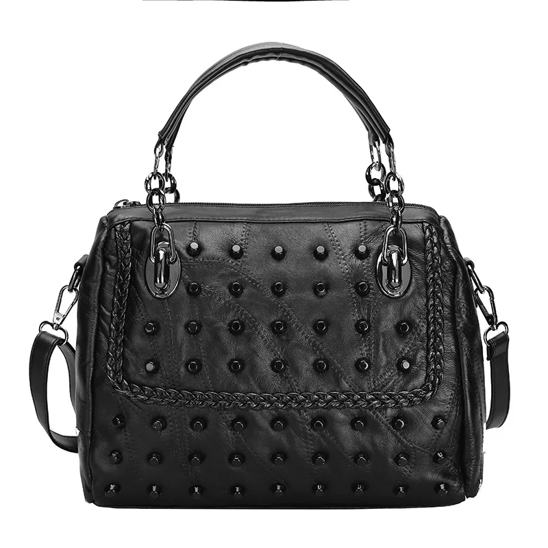 

Vintage Designer Bags Famous Brand Women Bags 2017 Women Leather Handbags Shoulder Bags Women Bag Female Rivet Sac A Main