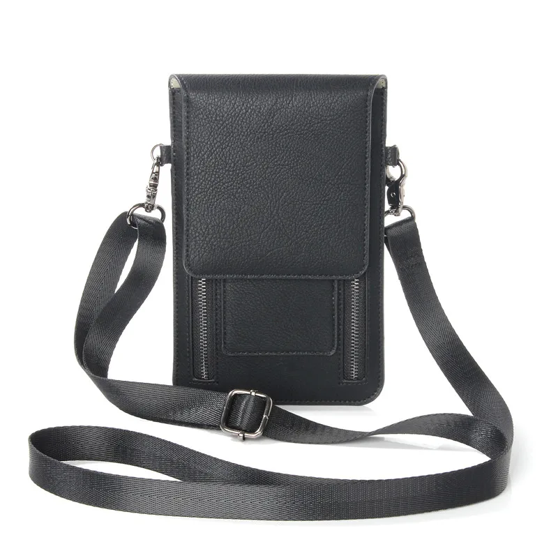 CHEZVOUS 4 Colors PU Leather 2 Zipper Phone Bag Vintage Women Shoulder Bags Crossbody Bags for Women for iPhone Samsung Huawei iphone 8 phone cases More Apple Devices
