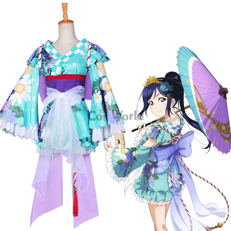 

LoveLive!Sunshine!! Aqours Matsuura kanan Summer Yukata Kimono Dress Uniform Outfit Anime Cosplay Costumes