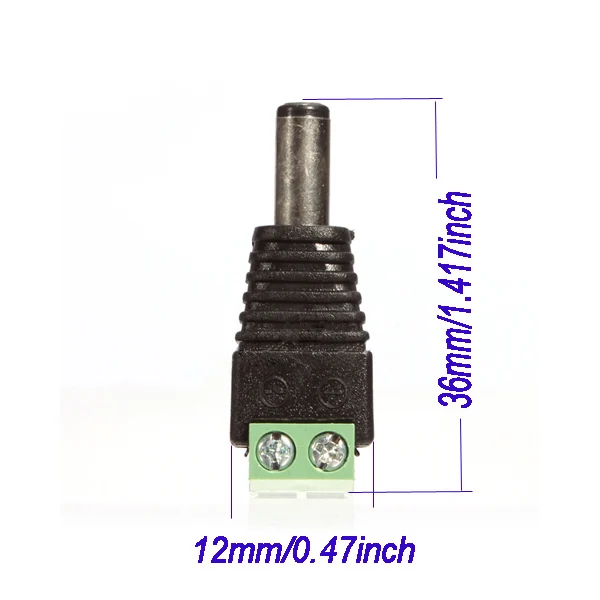

10 Pairs Male and Female 2.1x5.5mm DC Power Plug Adapter Connector Jack For CCTV