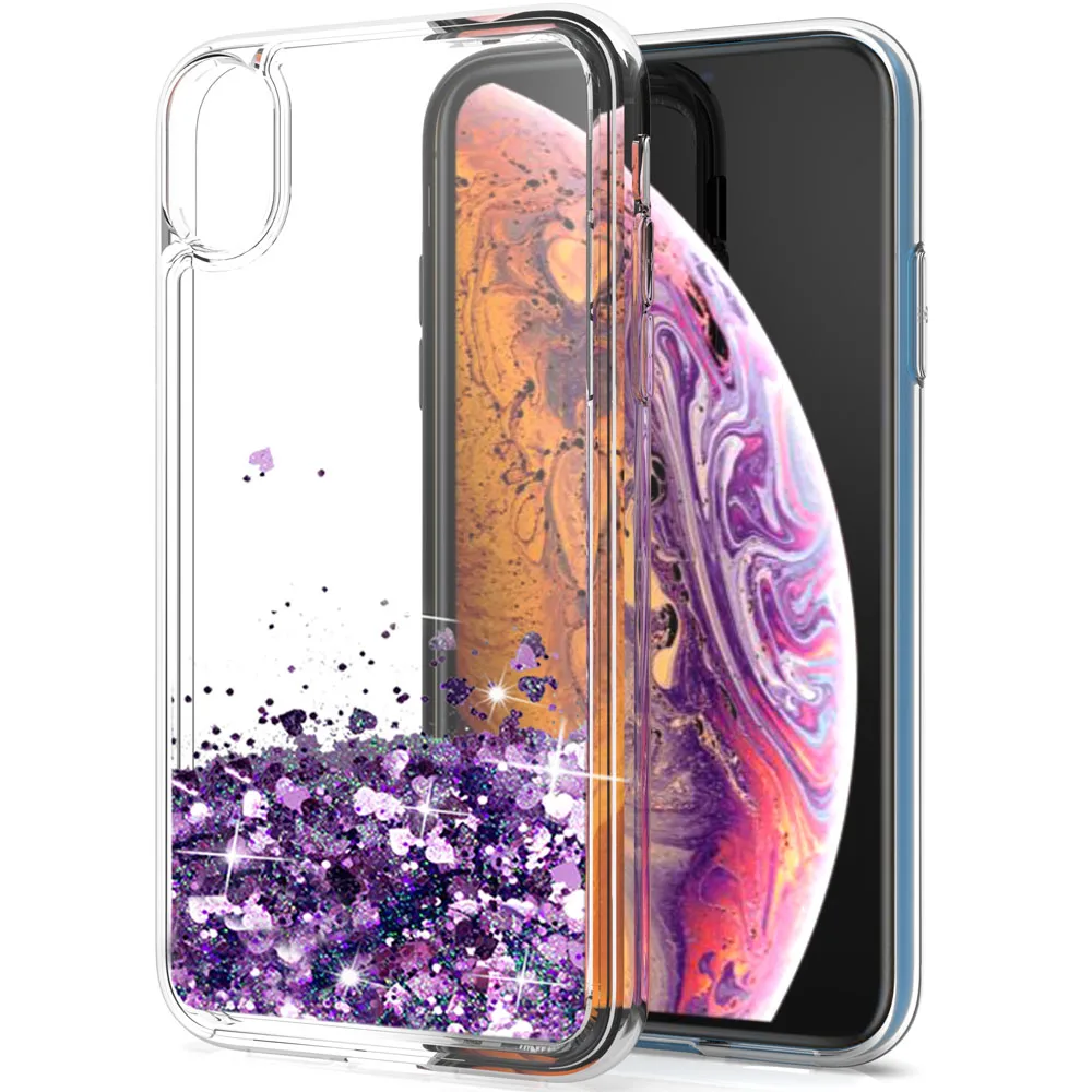 Для iPhone XR 6 1 дюйма динамический зыбучий песок прозрачный чехол блестящая Звезда