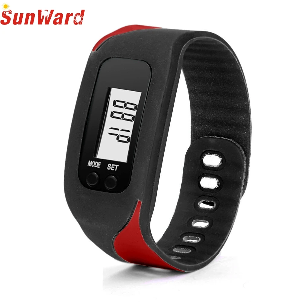 DesignDigital LCD Pedometer Run Step Walking Distance Calorie Counter Watch Bracelet Business