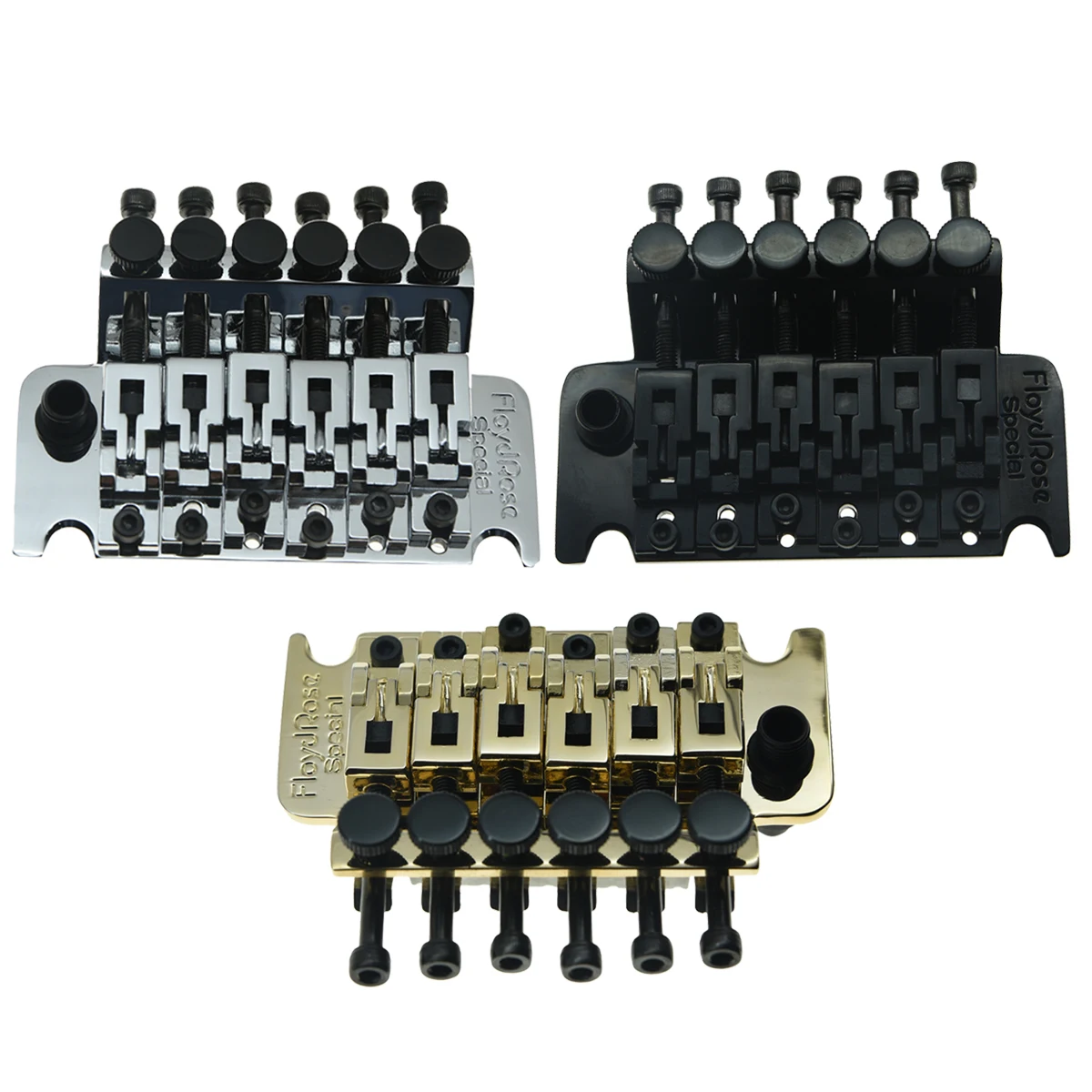 

KAISH Genuine Floyd Rose Special Guitar Locking Tremolo Bridge System with R2 or R3 Nut Chrome/Black/Gold