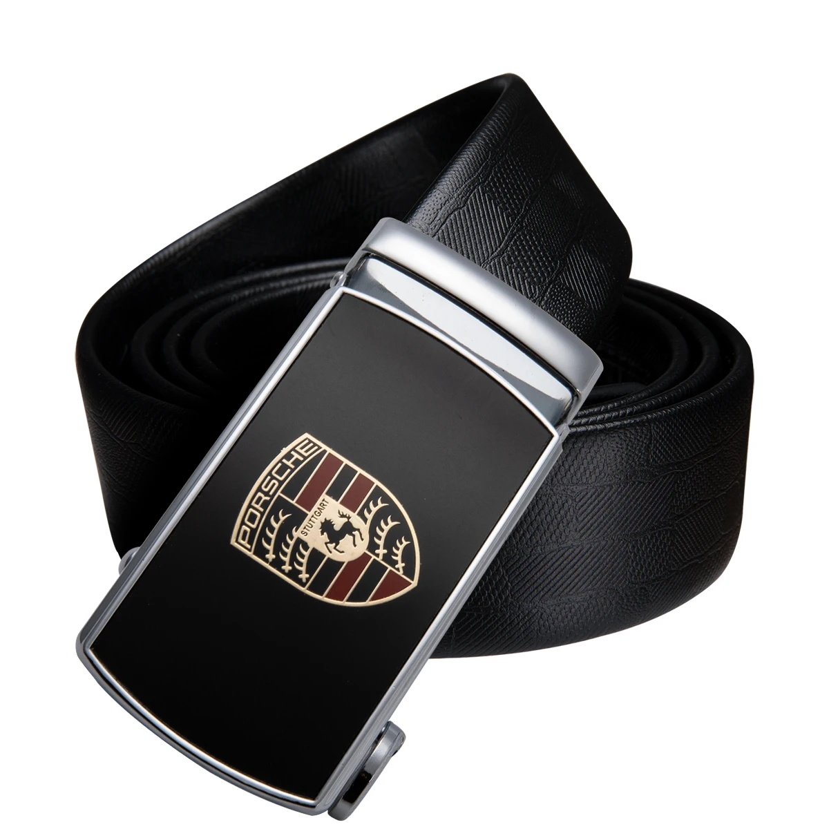 

New Men's Cow Leather Belt Black Genuine For Mens Belt Automatic Buckle High Quality Fashion Wedding Business Barry.Wang SK-1011