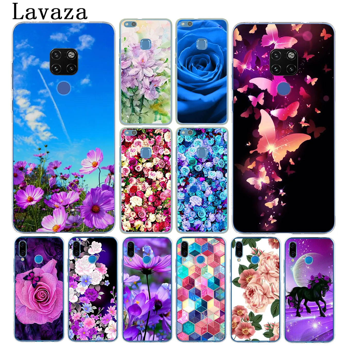 Lavaza Flower infinity on Purple Hard Phone Case for Huawei Mate 30 10 20 Pro Lite Y6 Prime Nova 5I 4 3i 3 2i 2 Cover | Мобильные