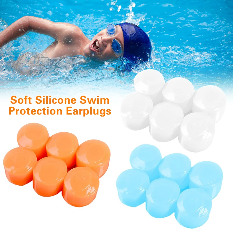 3 Pairs/set Waterproof Silicone Water Sports Ear Plugs Shower Swimming