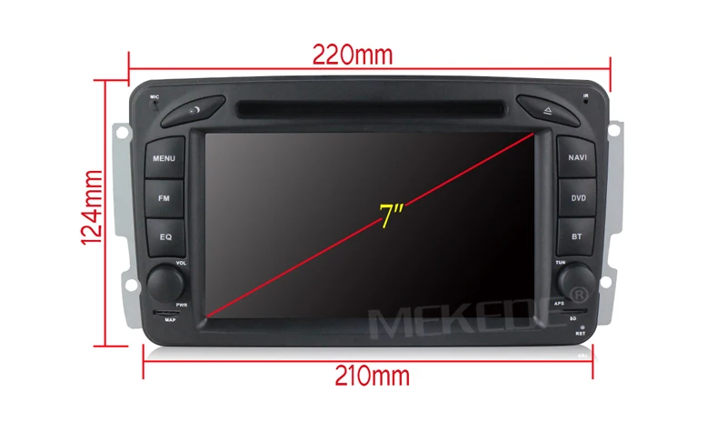 Flash Deal MEKEDE 2din 7 inch CAR DVD PLAYER For Mercedes Benz W209 W203 W168 M ML W163 W463 Viano W639 Vito Vaneo  GPS BT Radio USB SD 7